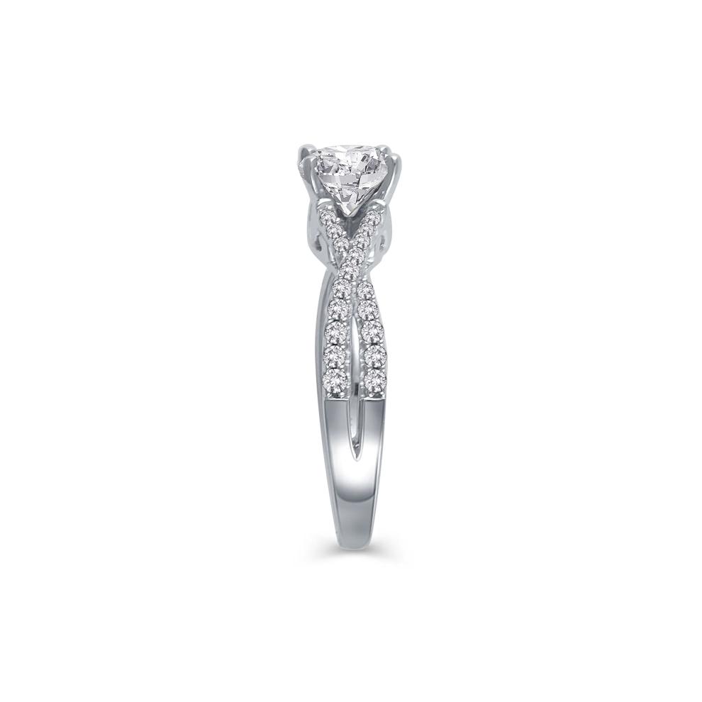 1/3 ct. tw. Diamond Semi-Mount Engagement Ring in 14K White Gold (Setting Only) – Image 5 of 6