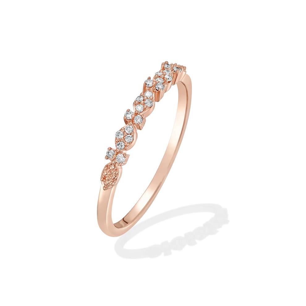 Diamond Accent Faux Marquise Stack Band in 10K Rose Gold – Image 4 of 4