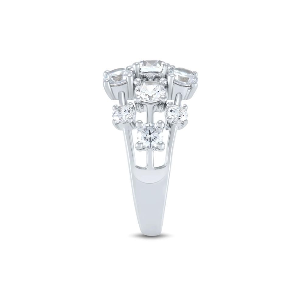 Lab Grown Diamond Multi-Row Ring in 10K White Gold (2 ct. tw.) – Image 3 of 3