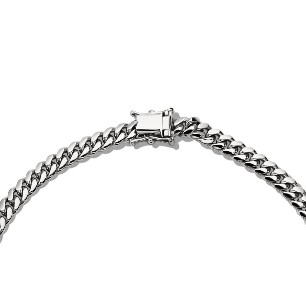 Miami Cuban Chain in 14K White Gold, 5MM, 24&rdquo; – Image 3 of 5