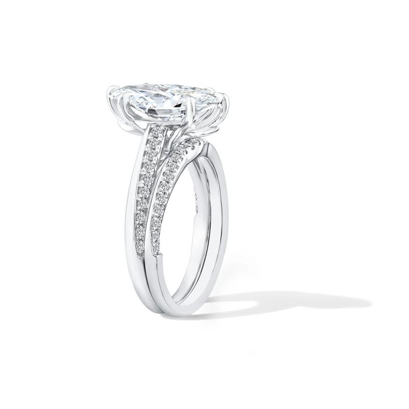 Lab Grown Diamond Marquise Engagement Set in Platinum &#40;3 ct. tw.&#41; – Image 3 of 6