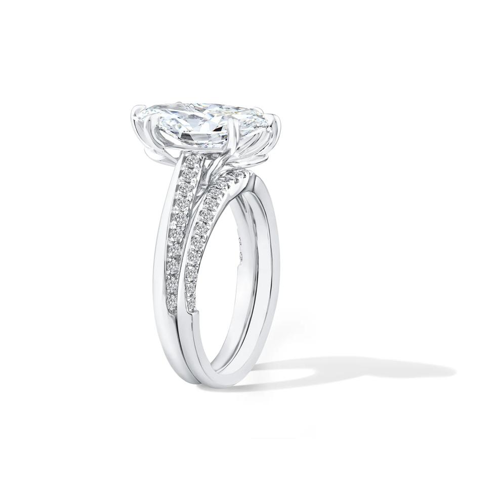 Lab Grown Diamond Marquise Engagement Set in Platinum (3 ct. tw.) – Image 3 of 6
