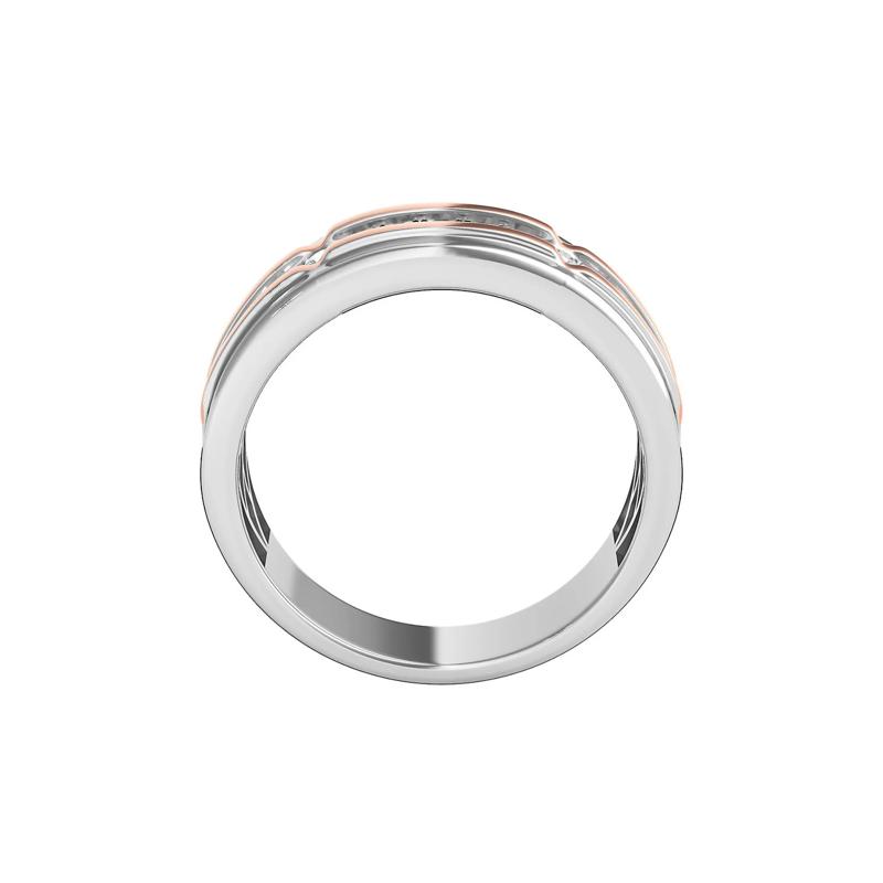 Men&#39;s Black and White Diamond Ring in 10K White and Rose Gold &#40;1/2 ct. tw.&#41; – Image 2 of 3