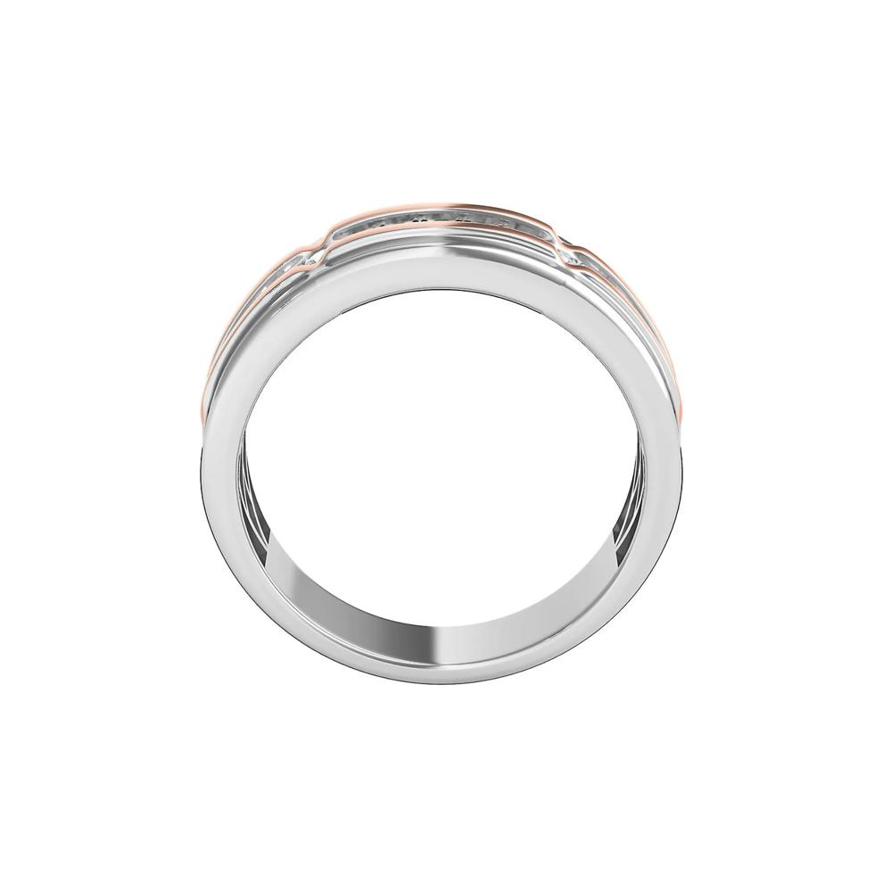 Men's Black and White Diamond Ring in 10K White and Rose Gold (1/2 ct. tw.) – Image 2 of 3