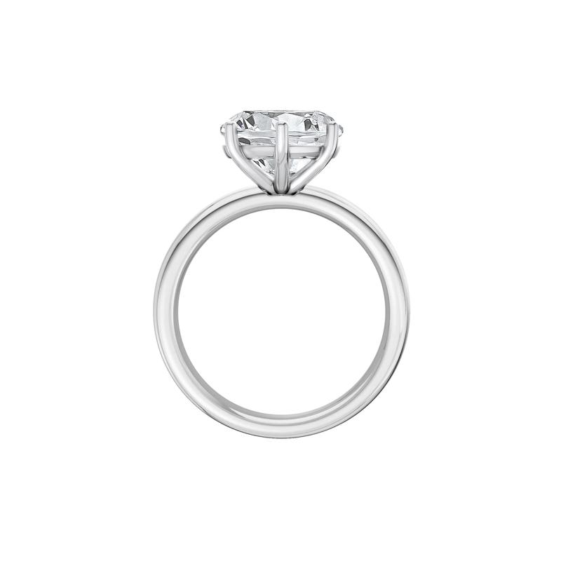 Lab Grown Diamond Heart-Shaped Solitaire Ring in 14K White Gold &#40;3 ct.&#41; – Image 4 of 4