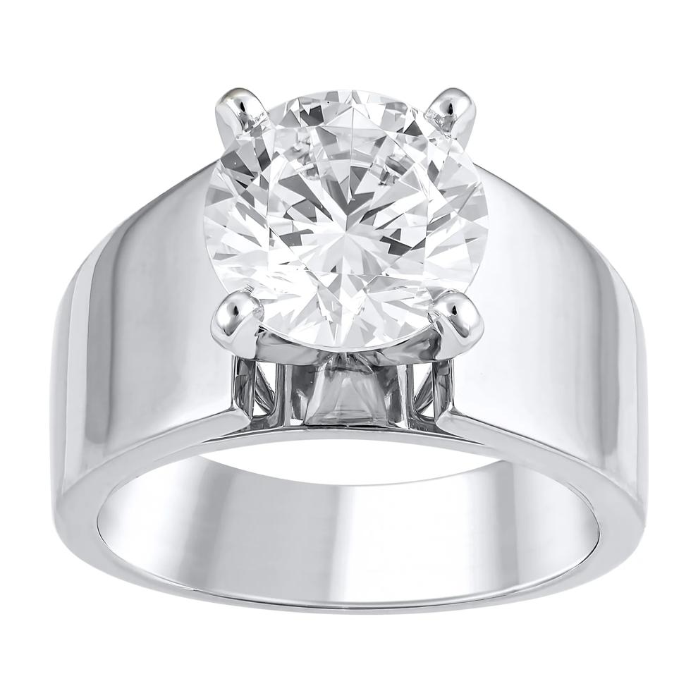 Wide Cathedral Semi-Mount Engagement Ring in 14K Gold, 9.8MM (Setting Only) – Image 1 of 6