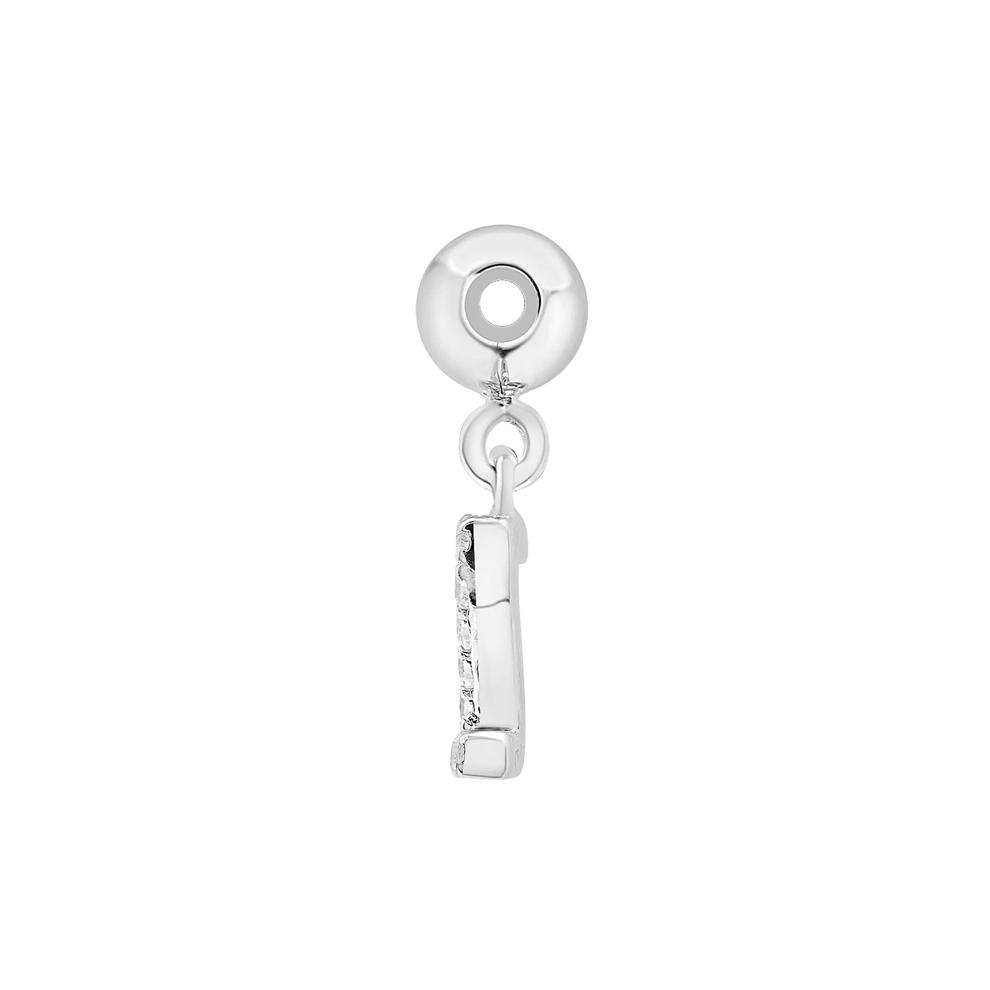 Diamond Accent Z Initial Bead Charm in Sterling Silver – Image 2 of 3