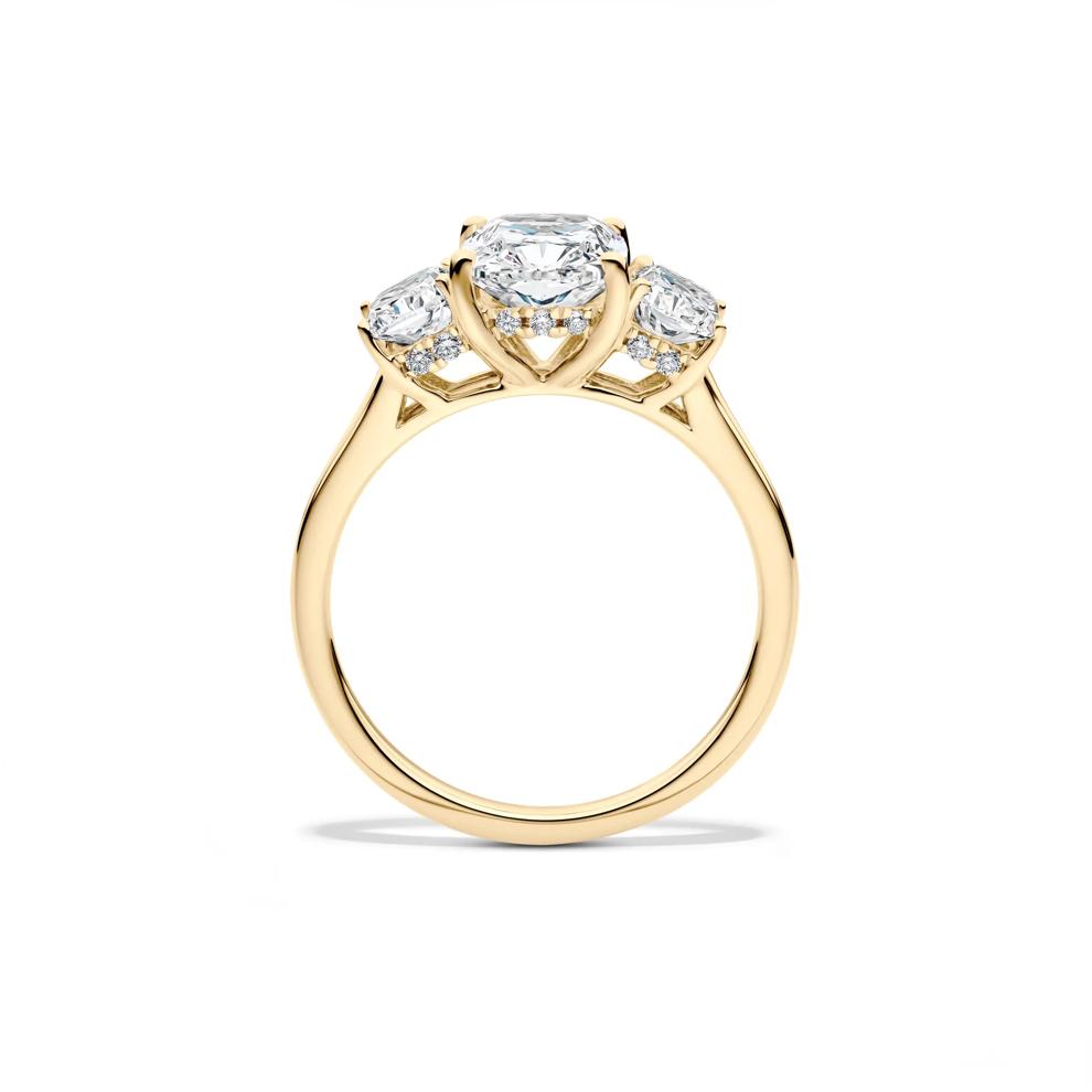 Lab Grown Diamond Three-Stone Engagement Ring in 14K Yellow Gold (3 ct. tw.) – Image 2 of 4