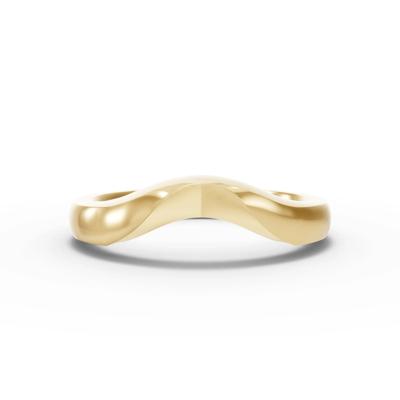 Plain 5MM Contour Band in 10K Yellow Gold