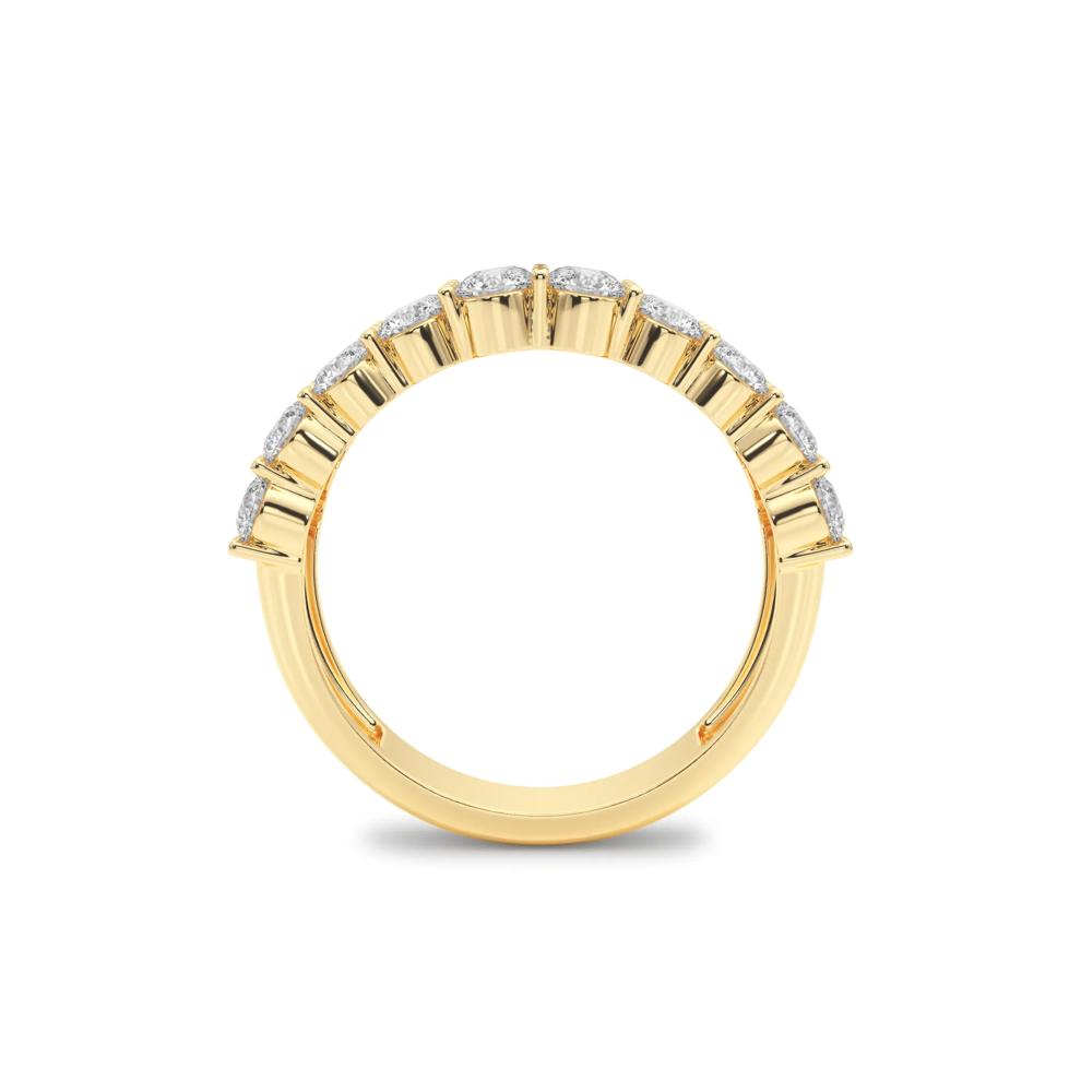 Lab Grown Diamond Three-Row Band in 10K Yellow Gold (2-1/2 ct. tw.) – Image 2 of 5