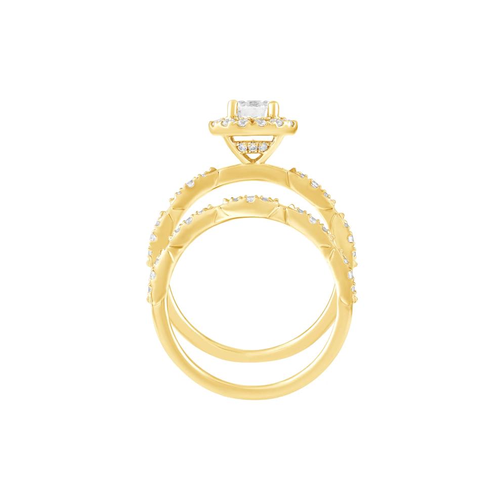 Diamond Halo Engagement Ring in 14K Yellow Gold (1 ct. tw.) – Image 2 of 5