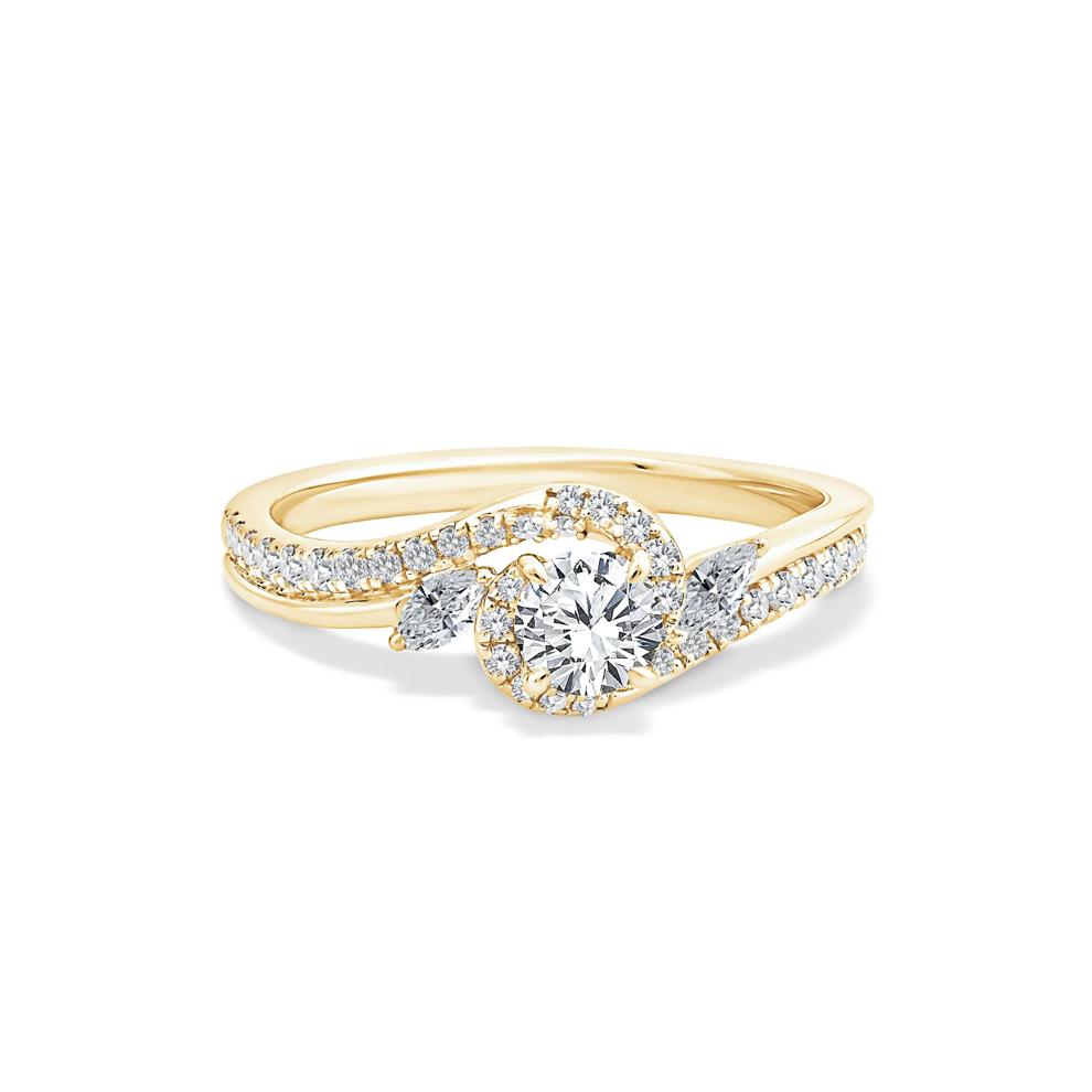 Diamond Round Engagement Ring in 14K Yellow Gold (3/4 ct. tw.) – Image 1 of 4