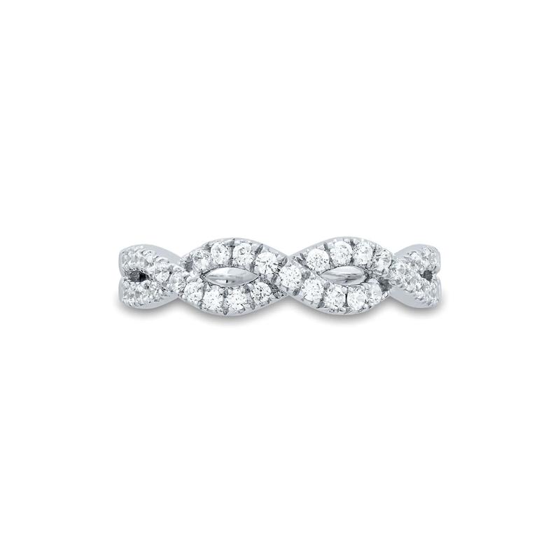 1/2 ct. tw. Lab Grown Diamond Twist Band in 14K White Gold – Image 1 of 1