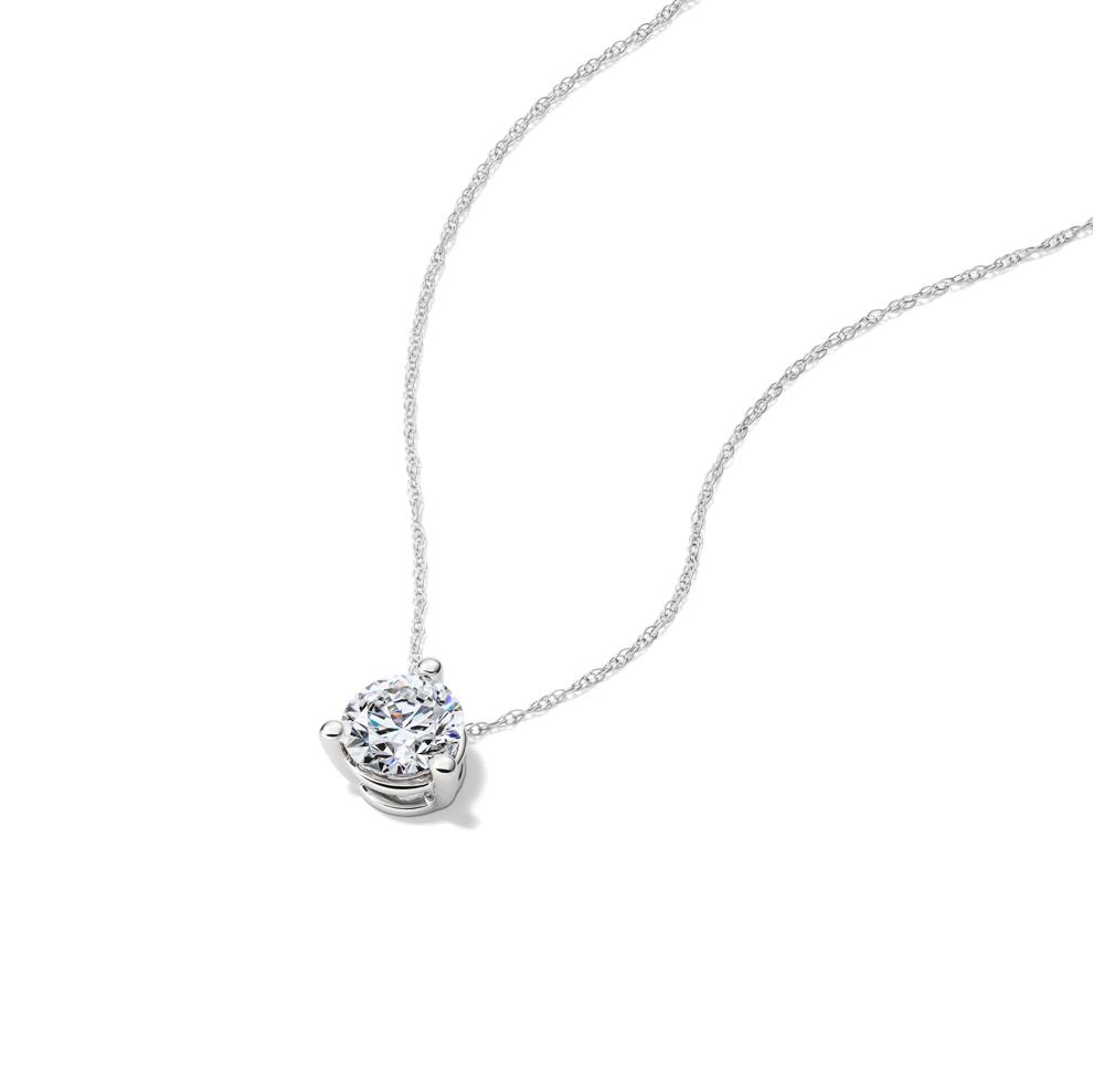 Lab Grown Diamond  Solitaire Pendant in 14K White Gold (1 ct. tw.)  – Image 4 of 4