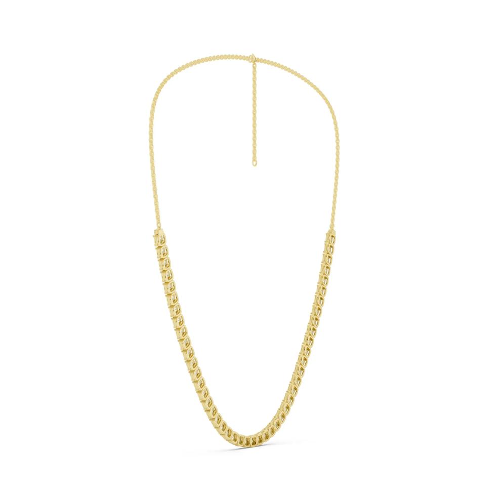 Lab Grown Diamond Tennis Necklace in 10K Yellow Gold (3 ct. tw.) – Image 3 of 5