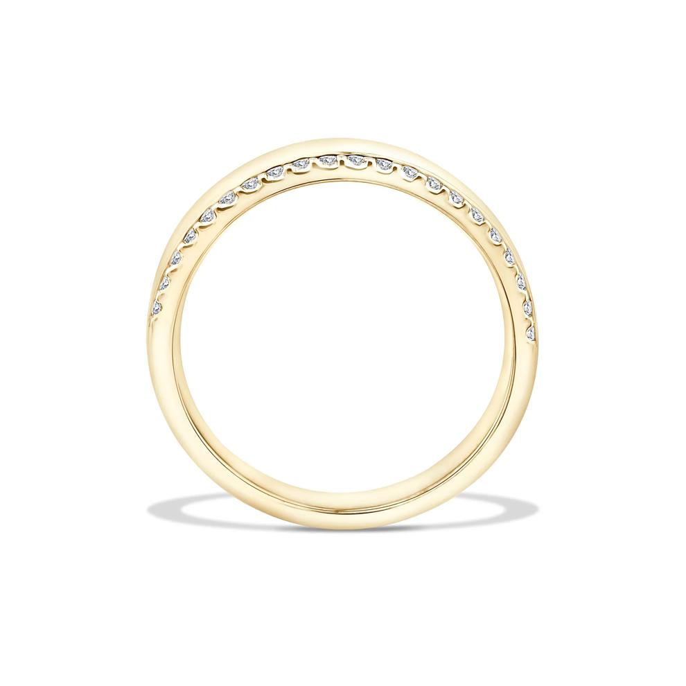 Lab Grown Diamond Double Row Bold Anniversary Band in 10K Yellow Gold (3/8 ct. tw.) – Image 2 of 4