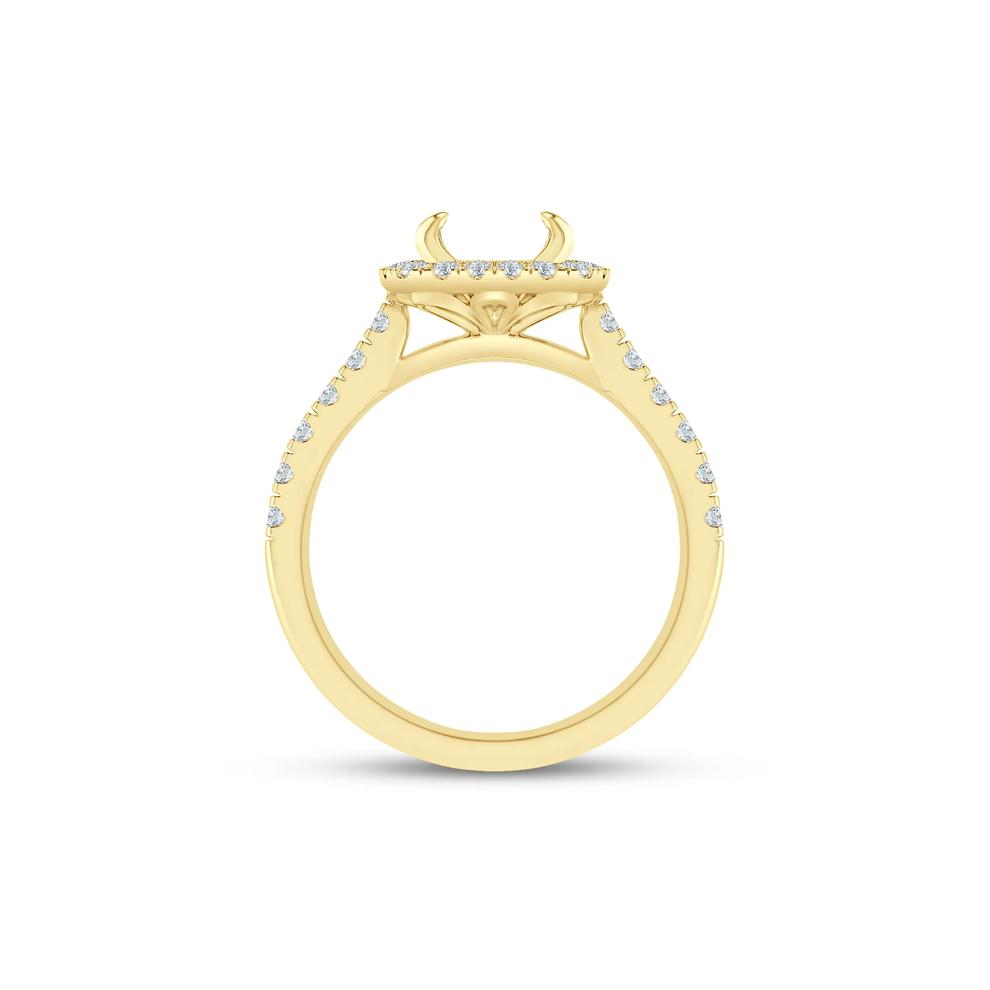 1/2 ct. tw. Diamond Semi-Mount Engagement Ring in 14K Yellow Gold (Setting Only) – Image 4 of 6