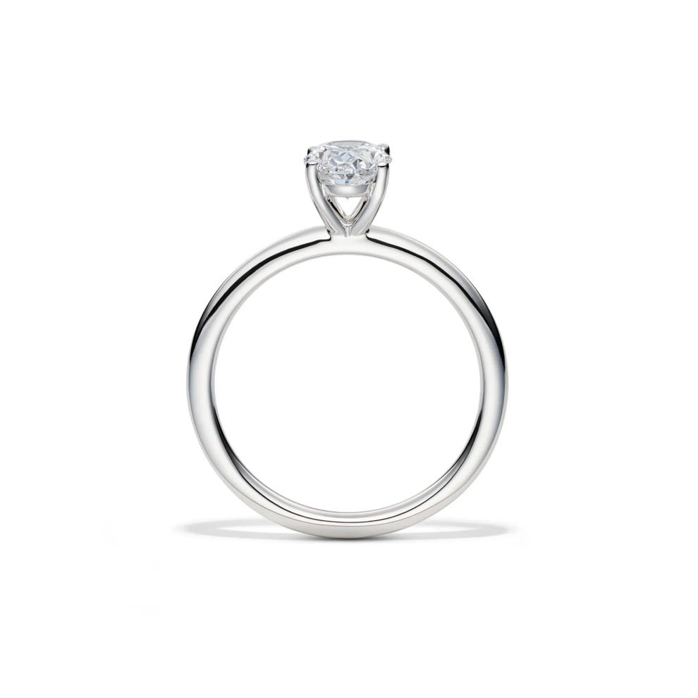 Lab Grown Diamond Solitaire Oval Engagement Ring in 14k White Gold (1 ct.) – Image 2 of 4