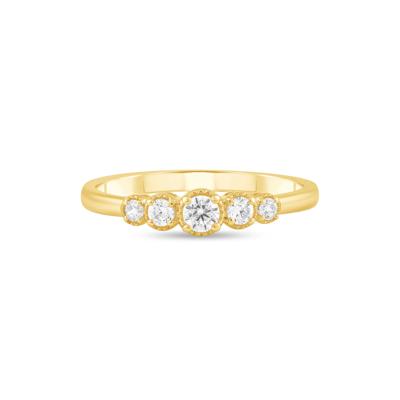 Diamond Five-Stone Stack Band in 10K Yellow Gold (1/4 ct. tw.)