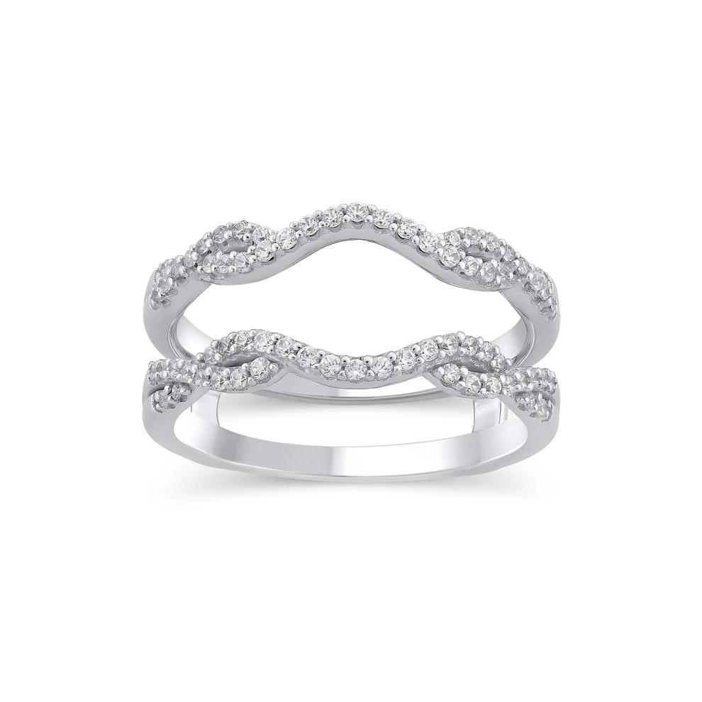 Diamond Contour Twist Insert Ring in 14K White Gold (1/3 ct. tw.) – Image 1 of 3