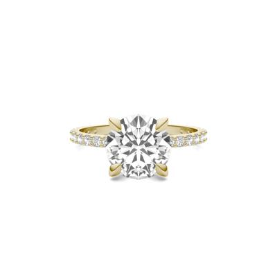 Lab-Created Moissanite Engagement Ring in 14K Yellow Gold (2 5/8 ct. dew)