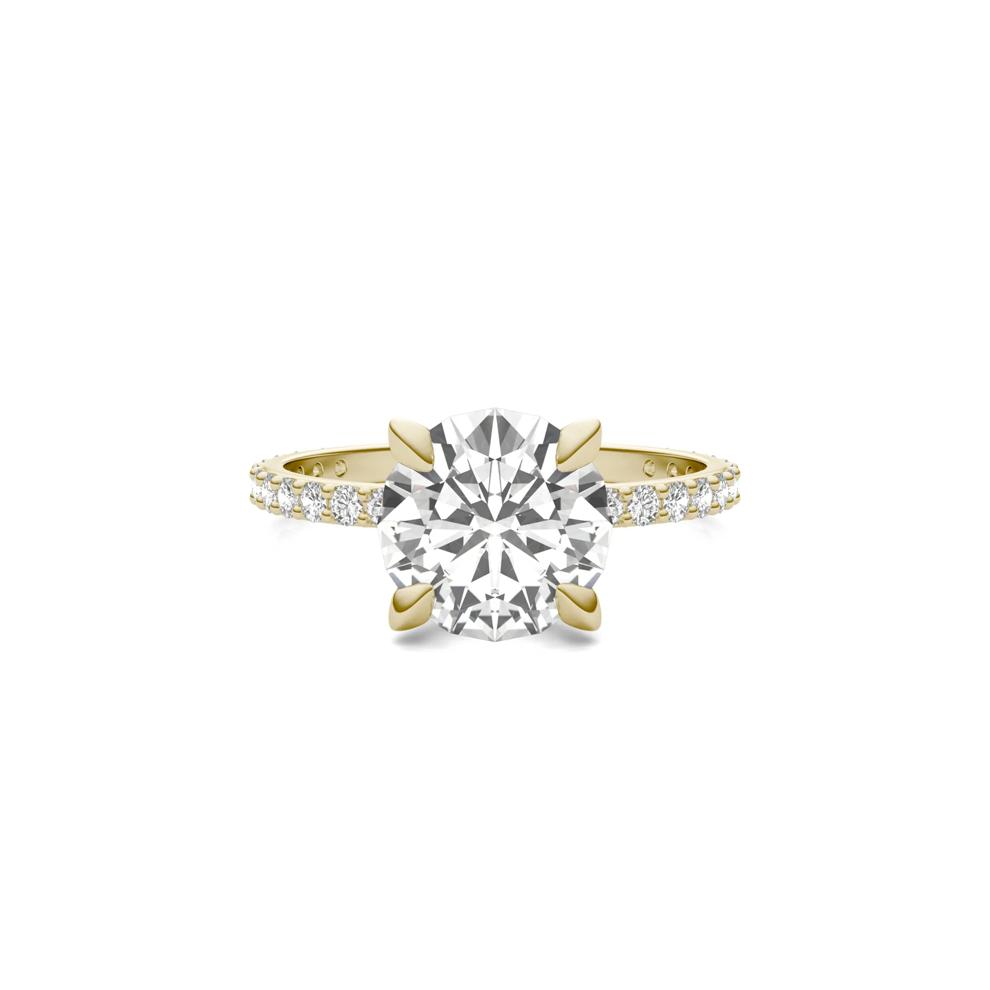 Lab-Created Moissanite Engagement Ring in 14K Yellow Gold (2 5/8 ct. dew) – Image 1 of 5
