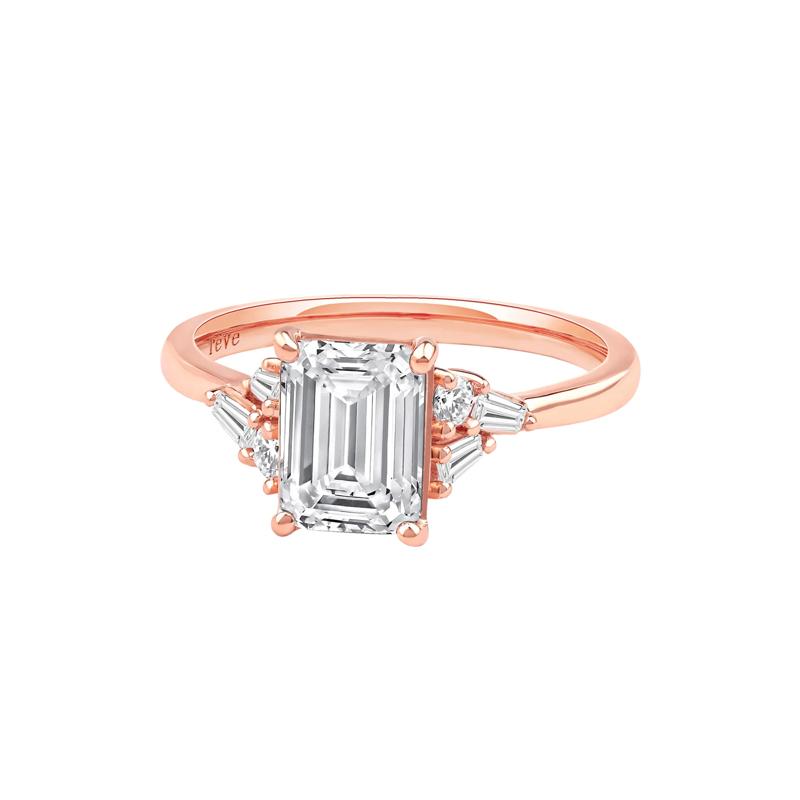 Lyla Lab Grown Diamond Emerald-Cut Engagement Ring in 14K Rose Gold &#40;2 1/4 ct. tw.&#41; – Image 5 of 5