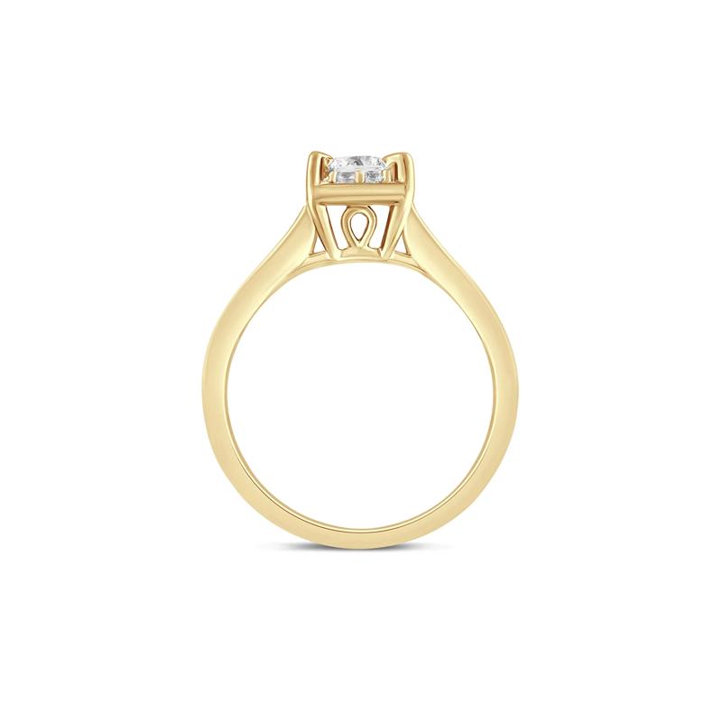 Diamond Princess-Cut Engagement Ring in 14K Yellow Gold &#40;7/8 ct. tw.&#41; – Image 2 of 3