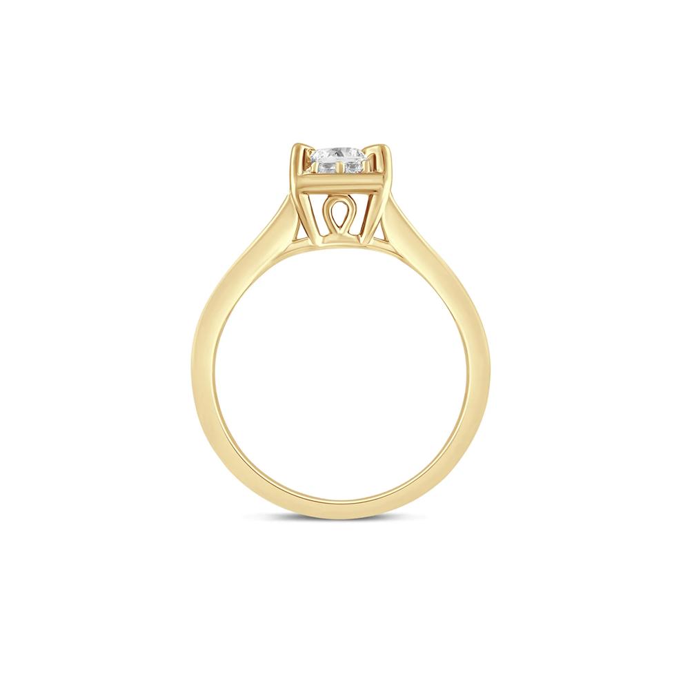 Diamond Princess-Cut Engagement Ring in 14K Yellow Gold (7/8 ct. tw.) – Image 2 of 3