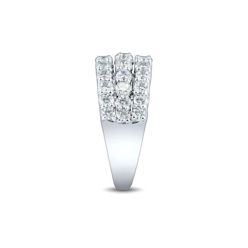 Lab Grown Diamond Three-Row Anniversary Band in 14K White Gold &#40;2 ct. tw.&#41; – Image 3 of 3