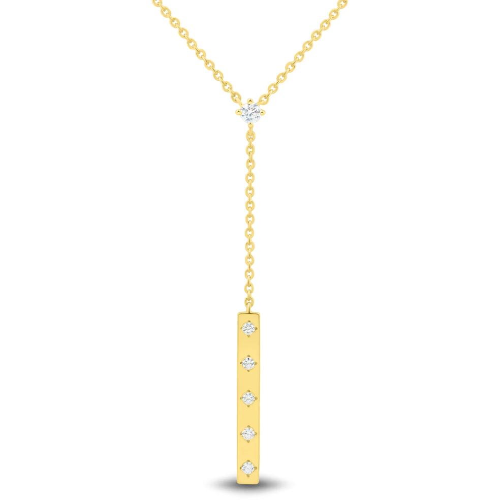 Lab Grown Diamond Vertical Bar Y Necklace in Vermeil (1/5 ct. tw.) – Image 1 of 3
