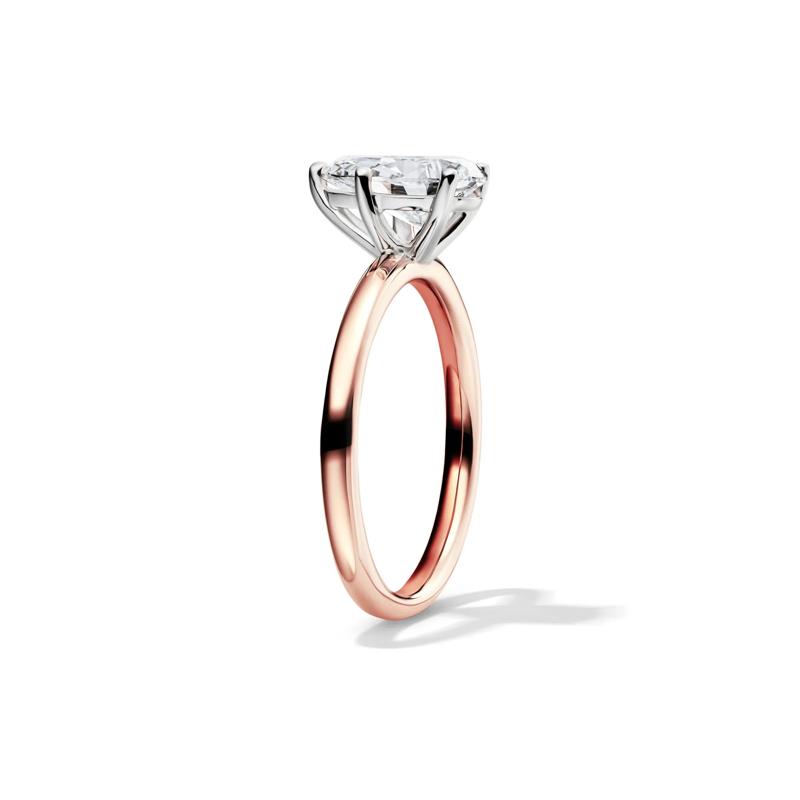 Lab Grown Diamond Pear-Shaped Solitaire Engagement Ring in 14K Rose Gold &#40;1 1/2 ct.&#41; – Image 3 of 4