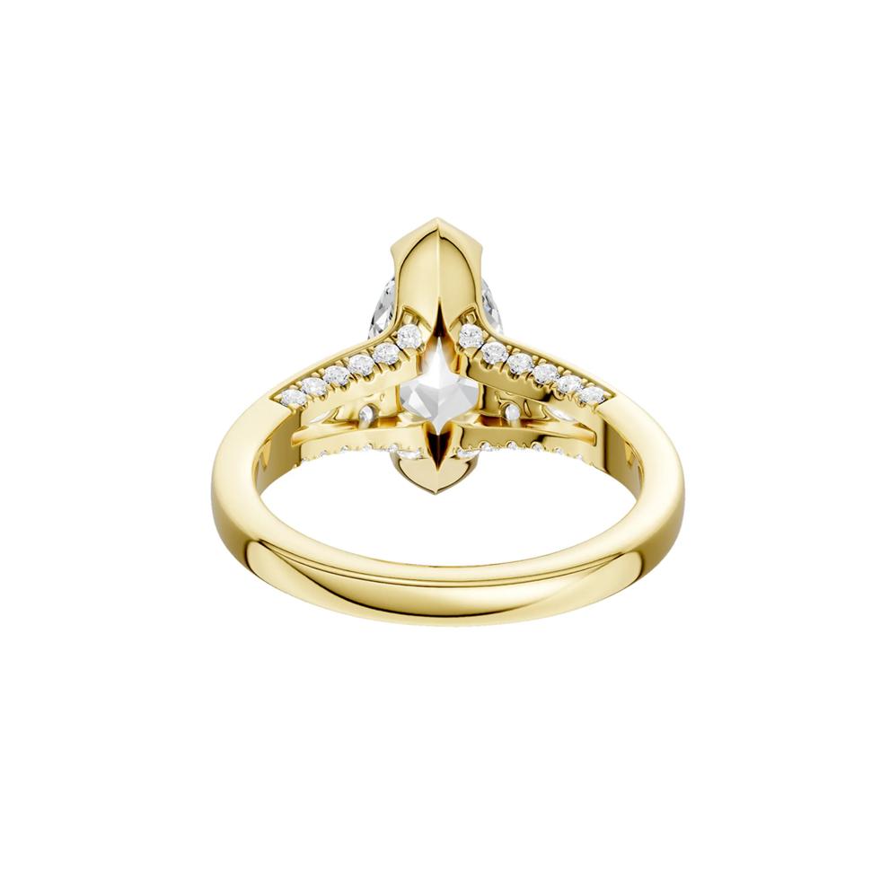Lab Grown Diamond Marquise Center Engagement Ring in 14K Yellow Gold (2 1/2 ct. tw.) – Image 5 of 5