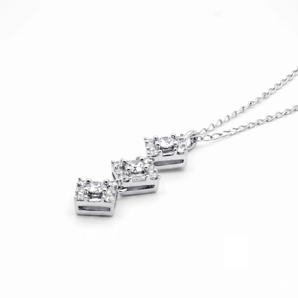 Diamond Pendant Necklace in 10K White Gold (1/2 ct. tw.) – Image 2 of 3