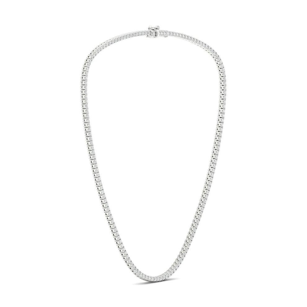 Lab Grown Diamond Tennis Necklace in 14K White Gold (7 ct. tw.) – Image 2 of 4