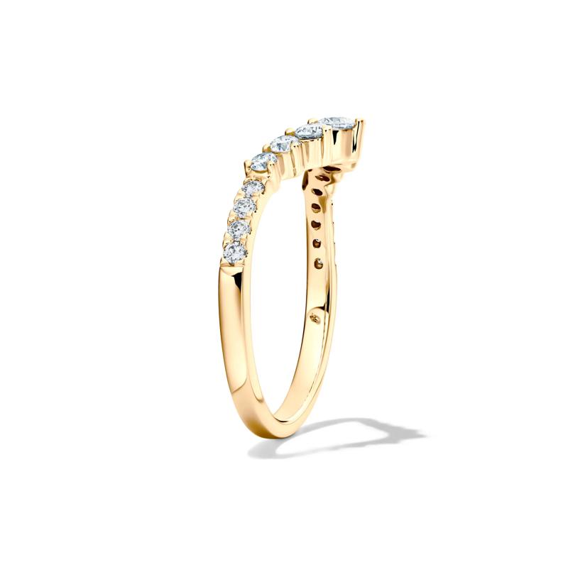 Lab Grown Diamond Contour Band in 14K Yellow Gold &#40;1/2 ct. tw.&#41; – Image 3 of 4