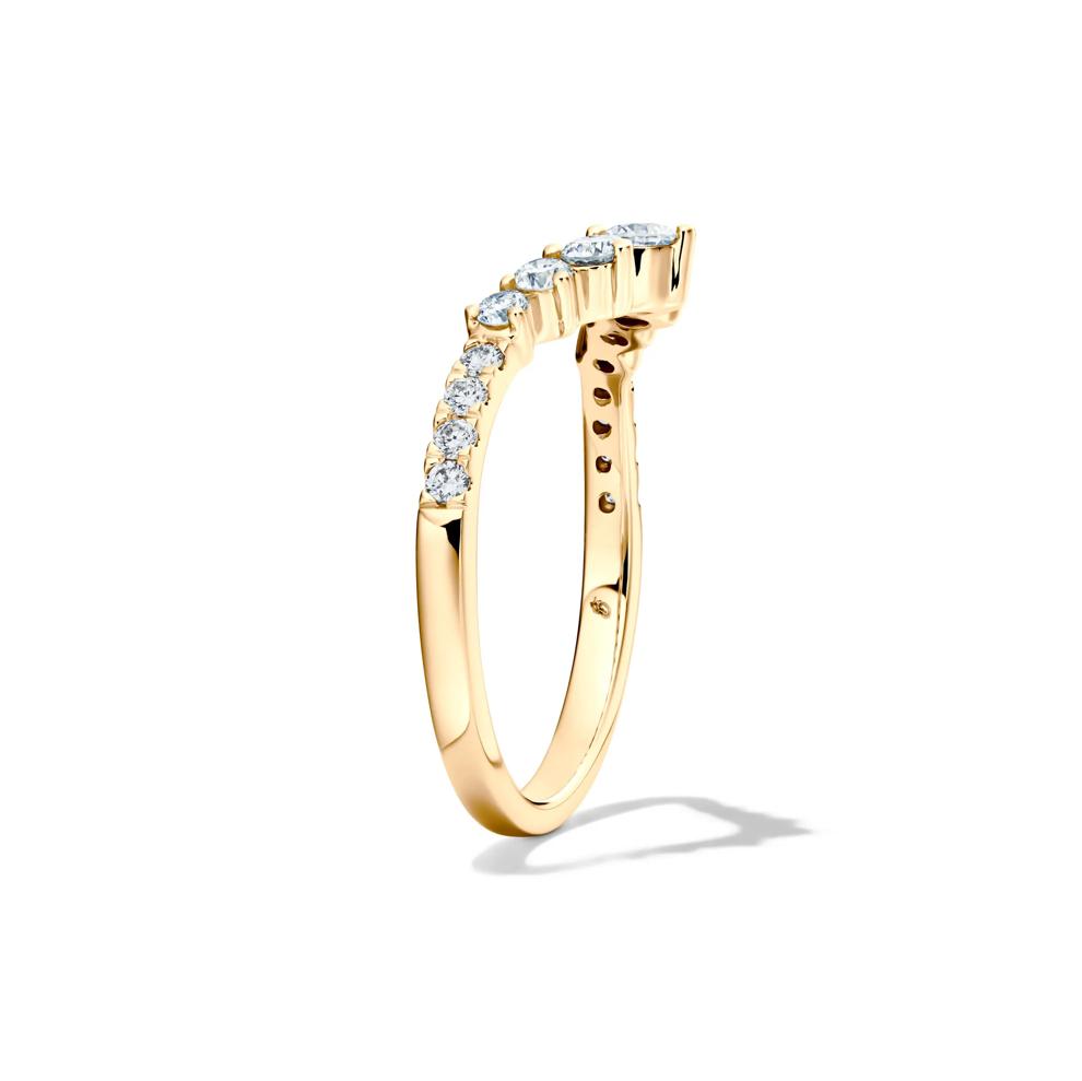 Lab Grown Diamond Contour Band in 14K Yellow Gold (1/2 ct. tw.) – Image 3 of 4