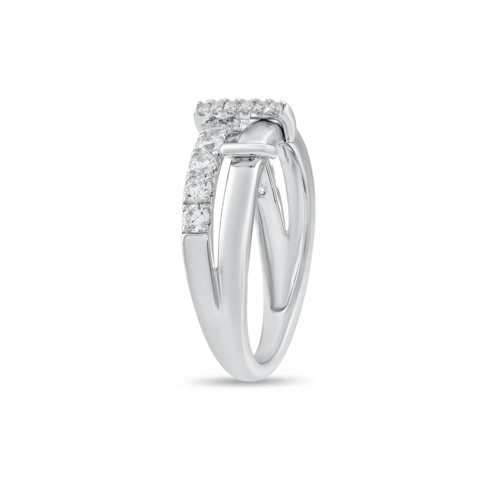 Diamond Double-Row Interlocked Band in Sterling Silver (1/2 ct. tw.) – Image 3 of 4