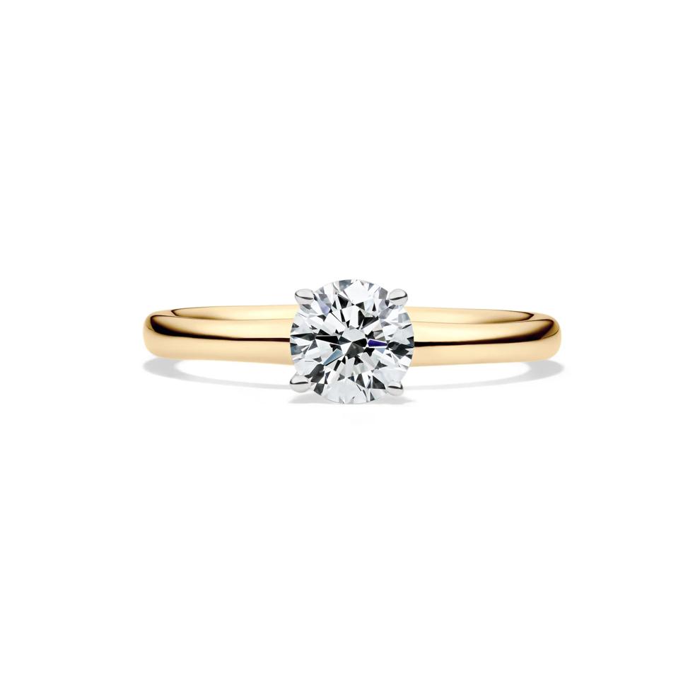 Diamond Round Brilliant Cut Solitaire Engagement Ring in 14K Yellow Gold (3/4 ct.) – Image 1 of 5