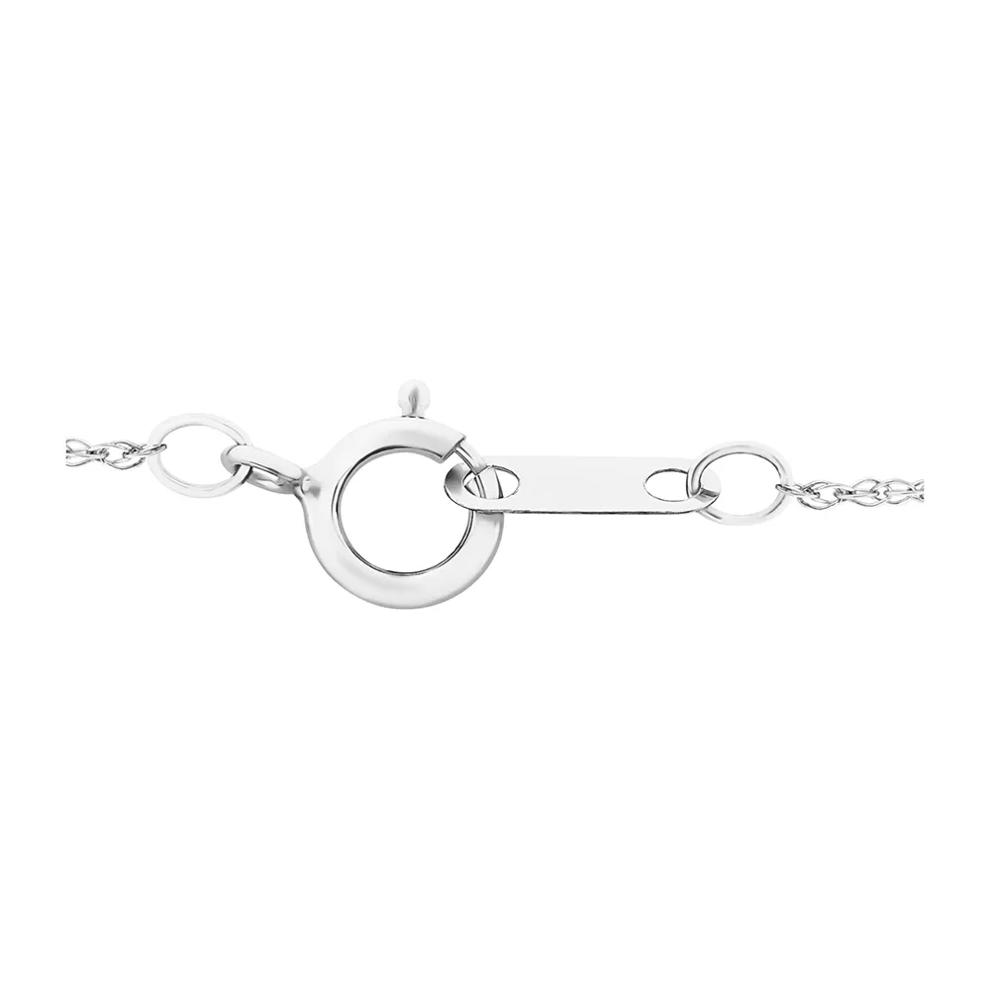 Double Heart Pendant with Diamond Accents in 10K White &amp; Rose Gold – Image 3 of 3