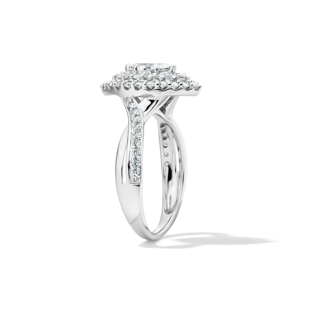 Marquise Diamond Halo Engagement Ring in 14K White Gold (1 ct. tw.) – Image 3 of 4