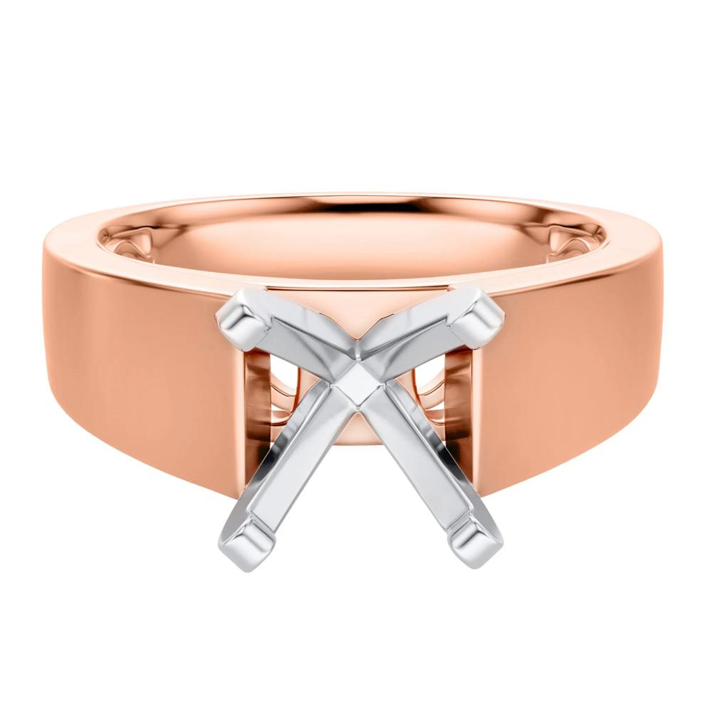 Wide Cathedral Semi-Mount Engagement Ring in 14K Gold, 6MM (Setting Only) – Image 2 of 6