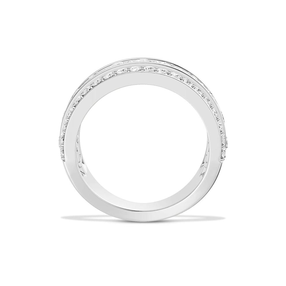 Lab Grown Diamond Round Multi-Row Anniversary Band in 10K White Gold (1 1./2 ct. tw.) – Image 2 of 4