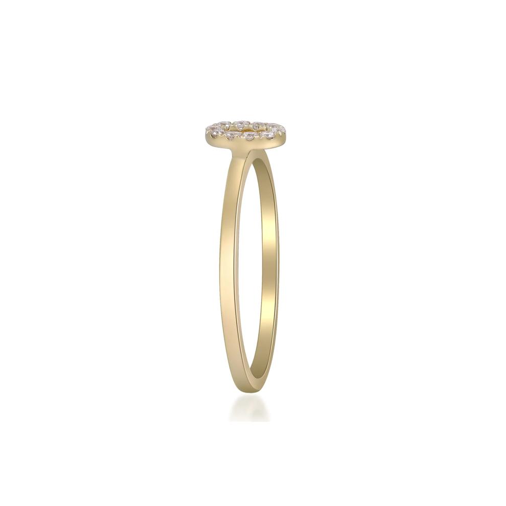 Diamond Accent "O" Initial Ring in 10K Yellow Gold – Image 3 of 5