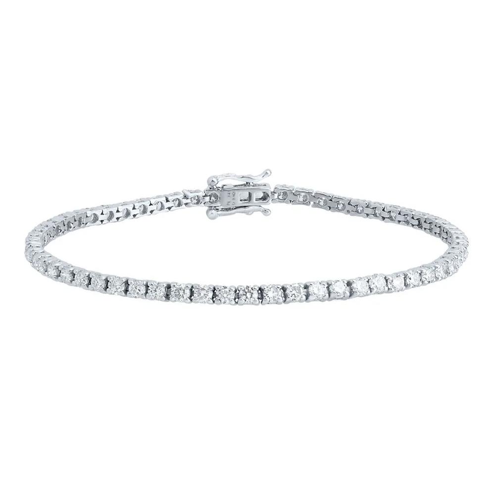 Lab Grown Diamond Tennis Bracelet in 14K White Gold (8 ct. tw.) – Image 1 of 2