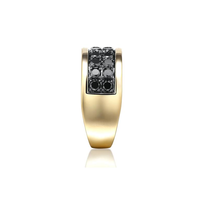 Black Diamond Men&rsquo;s Ring in 10K Yellow Gold &#40;1 1/2 ct. tw.&#41; – Image 3 of 3