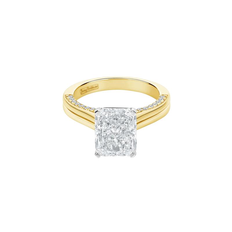 Rosamond Lab Grown Diamond Radiant Cut Ring in 18K Yellow Gold &#40;3 1/3 ct. tw.&#41; – Image 1 of 4
