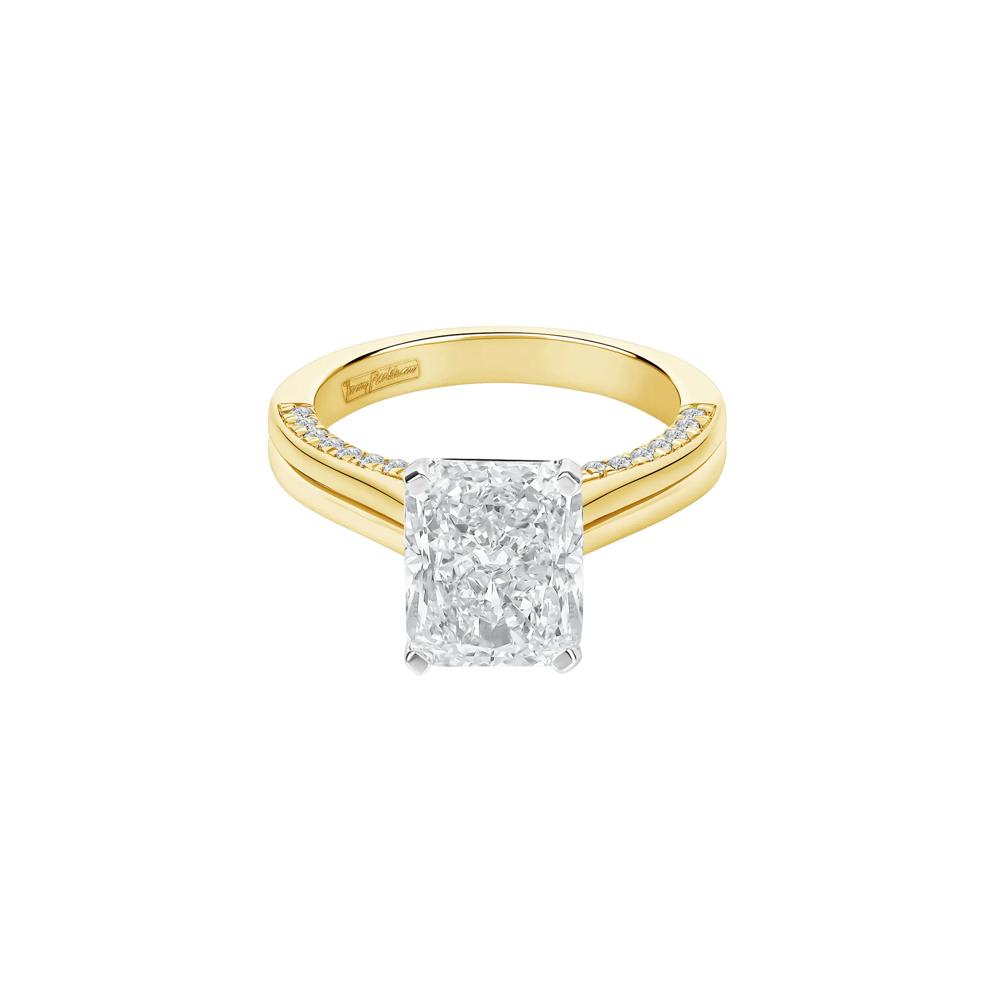 Rosamond Lab Grown Diamond Radiant Cut Ring in 18K Yellow Gold (3 1/3 ct. tw.) – Image 1 of 4