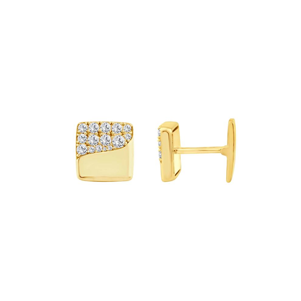 Men's Lab Grown Diamond Cufflinks in Gold Vermeil (1 1/2 ct. tw.) – Image 2 of 2