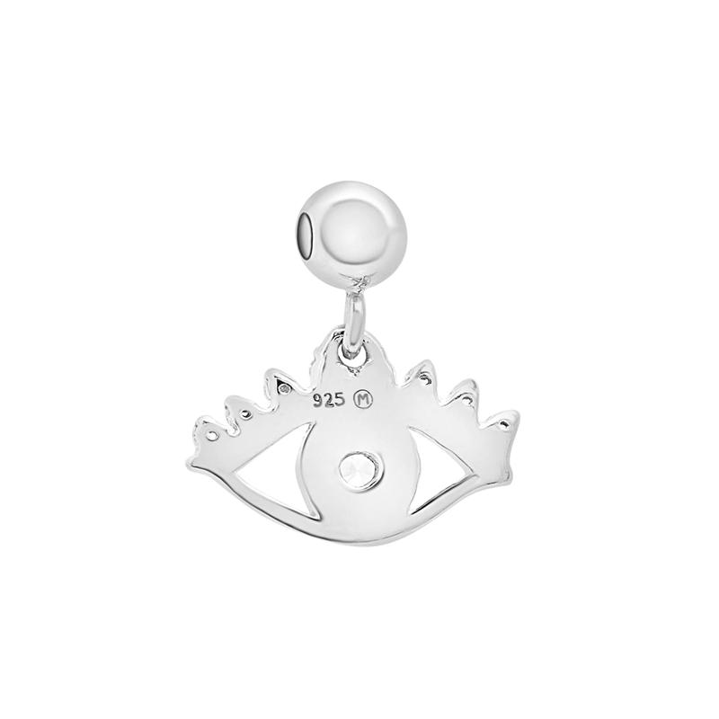 Diamond Accent Glam Eye Bead Charm in Sterling Silver – Image 3 of 3